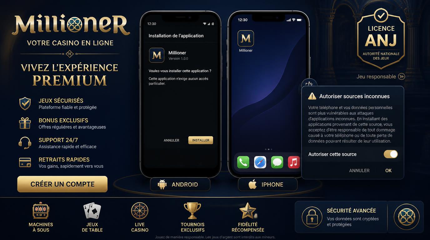 Téléchargement APK Android et raccourci iOS